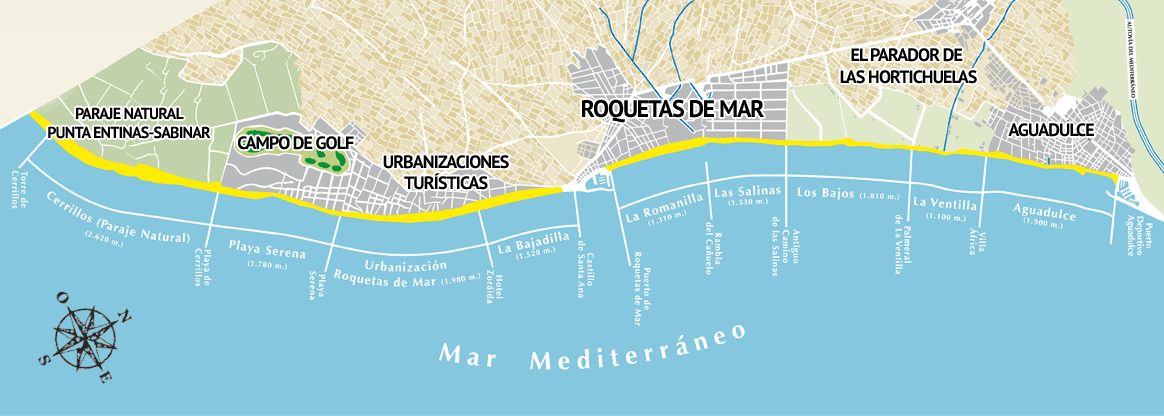 Mapa Roquetas de Mar